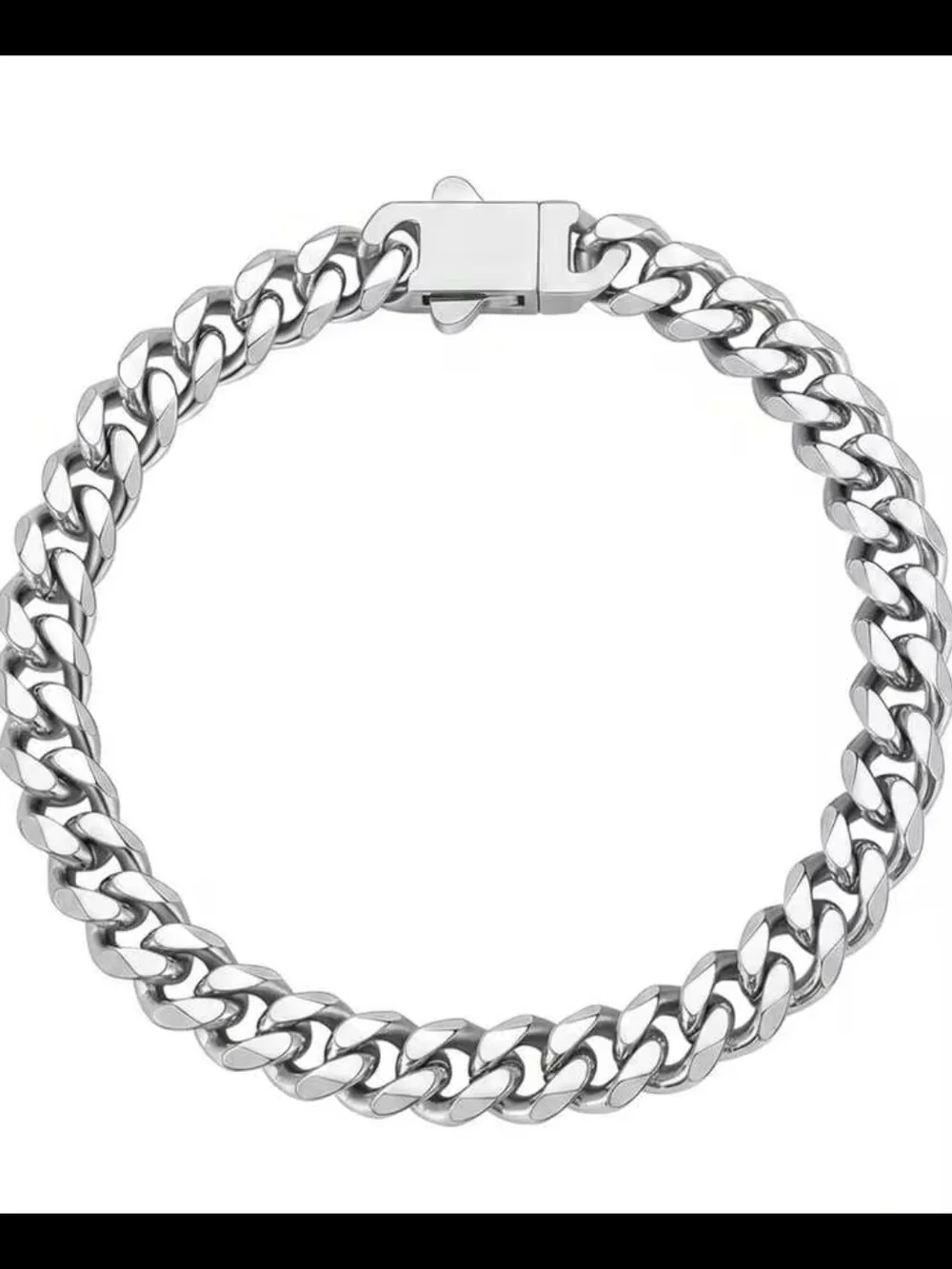 Men's Silver Chain Necklace - Sleek Stainless Look